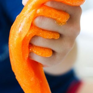 Orange slime in fist