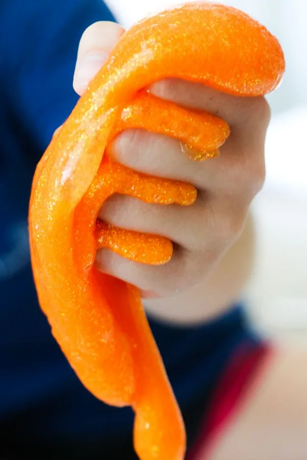 Orange slime in fist