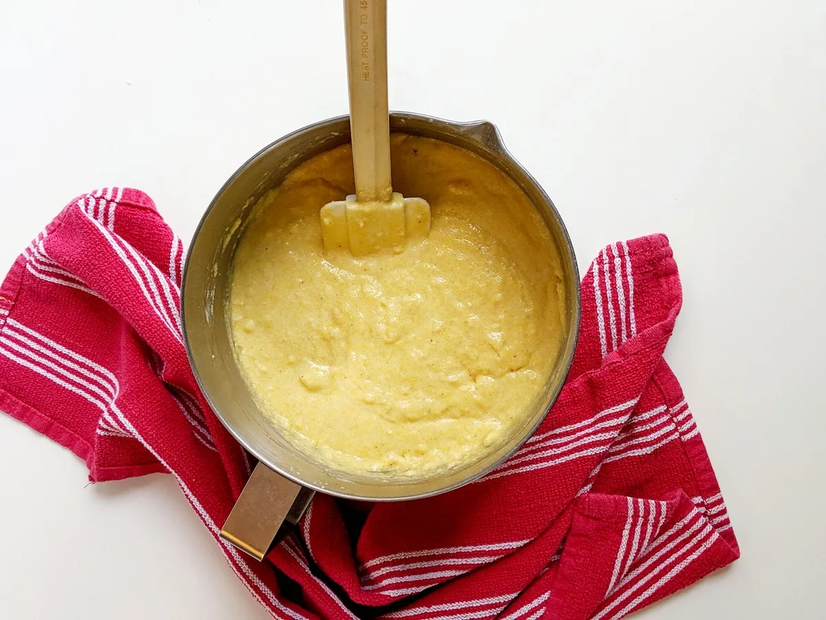 cornbread batter in bowl