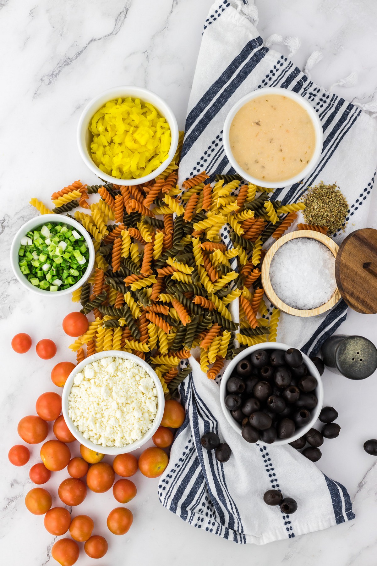 ingredients for pasta salad