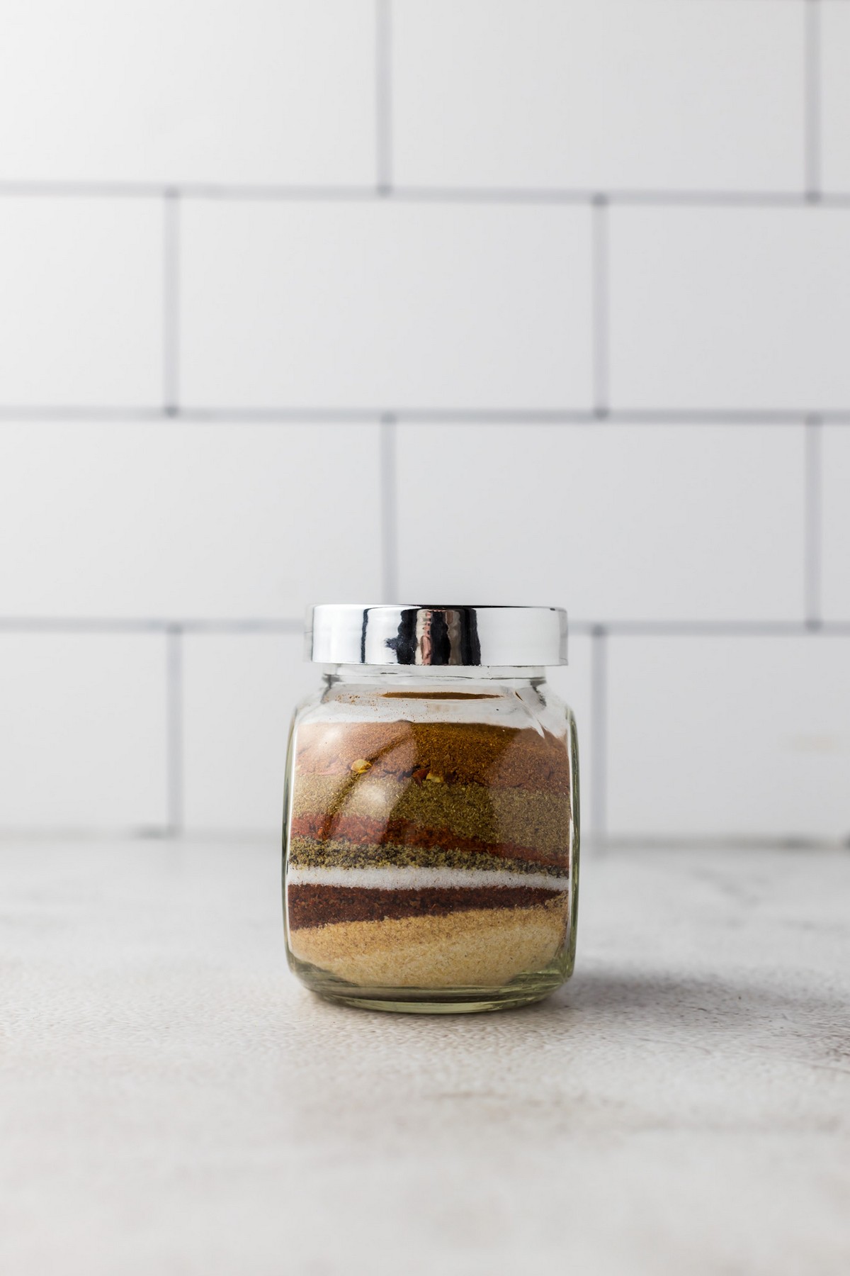dry rub layered in a jar