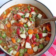 Hearty Vegetable Soup Recipe with Pulled Pork - Southern Cravings