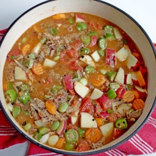 Vegetable soup in dutch oven