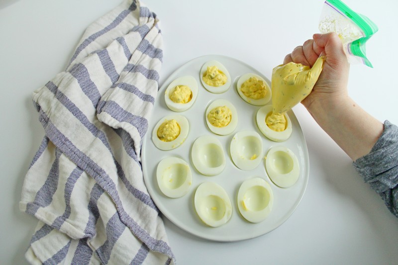 filling egg whites