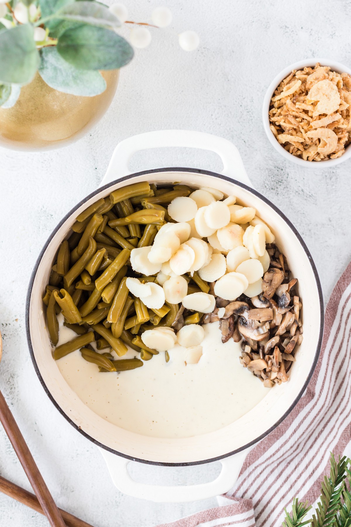 green bean mixture for green bean casserole