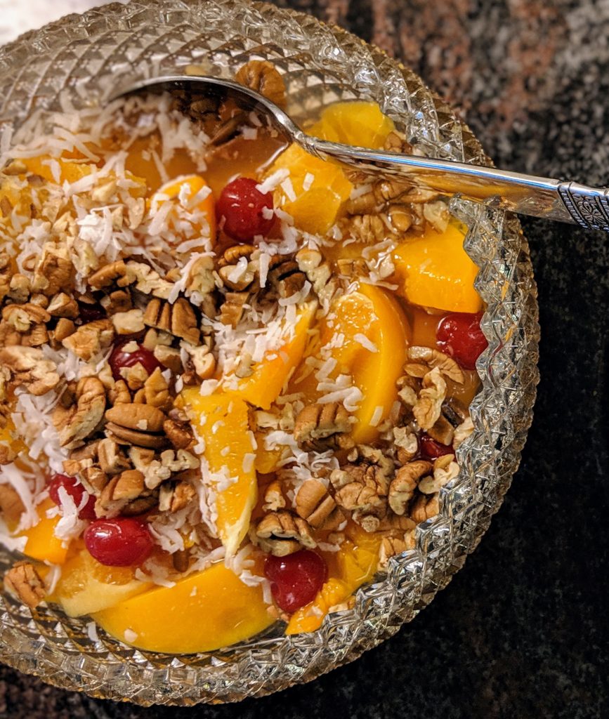 Bowl of ambrosia salad