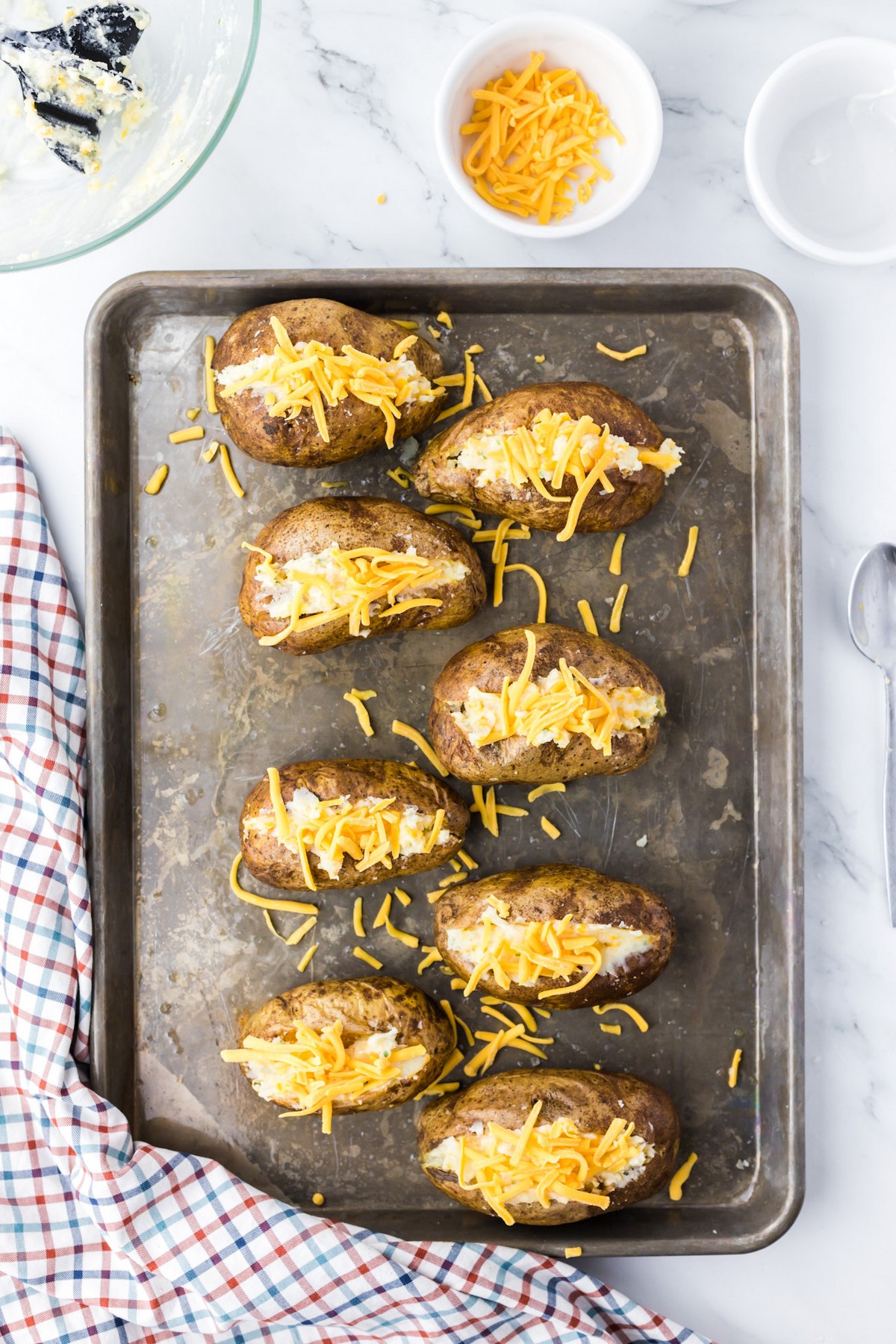 stuffed potatoes with cheese