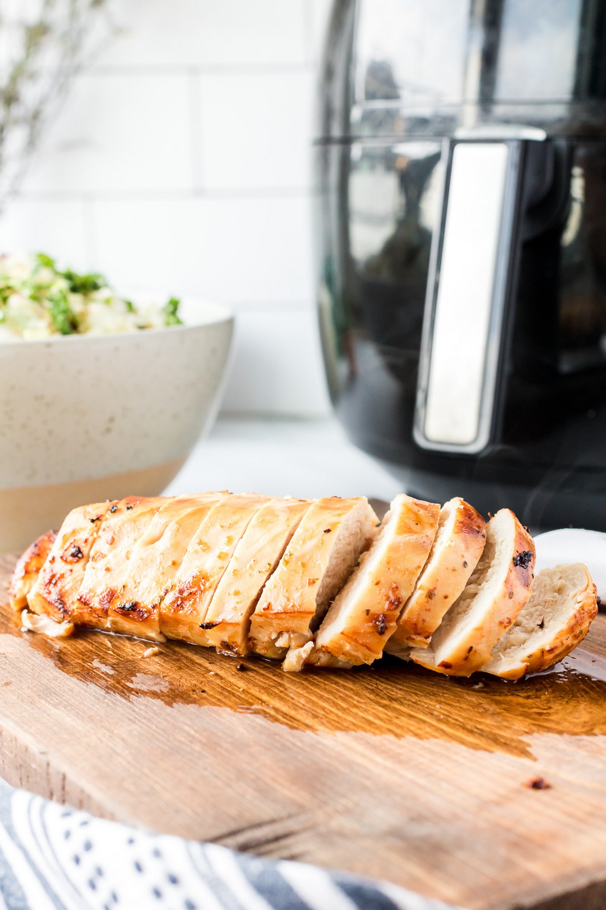 sliced air fryer chicken