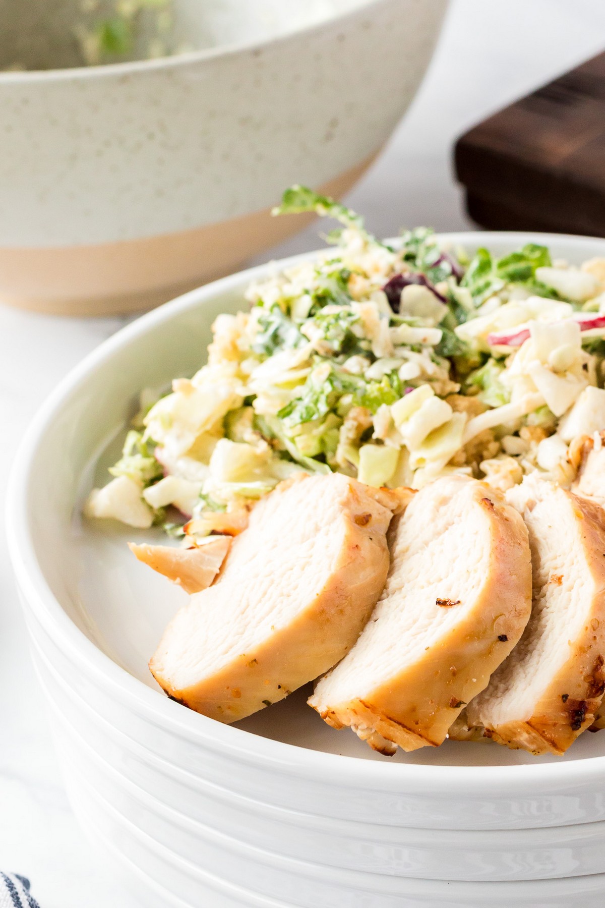 air fryer chicken and salad