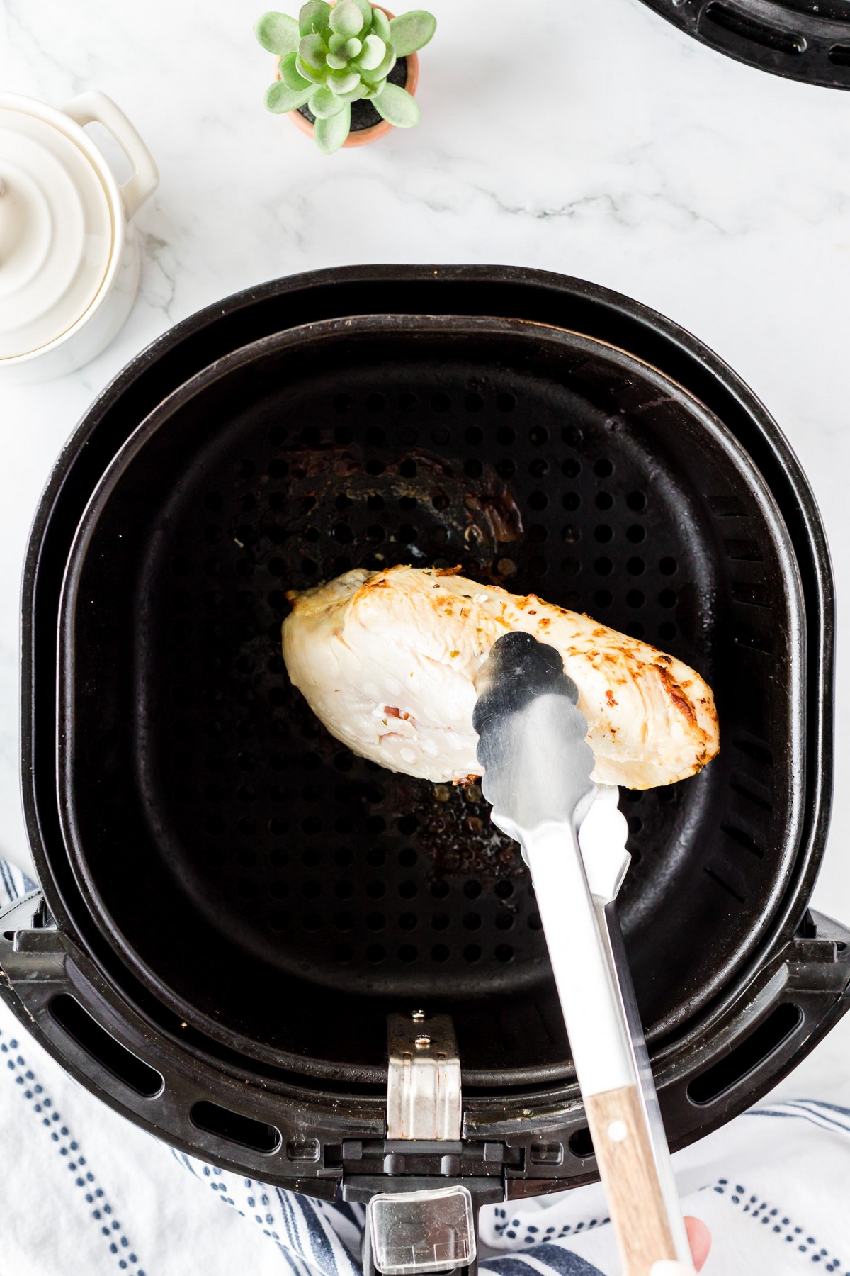 flipping chicken breast in air fryer