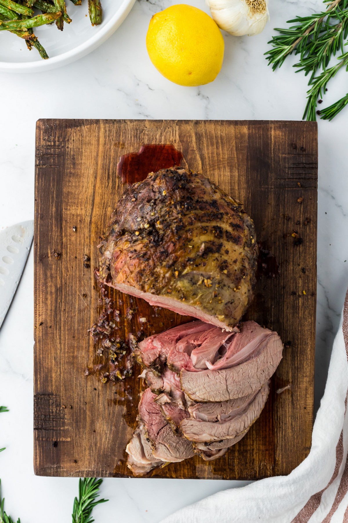 sliced leg of lamb