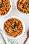 three bowls of goulash