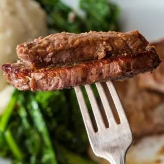 Plate of steak dinner