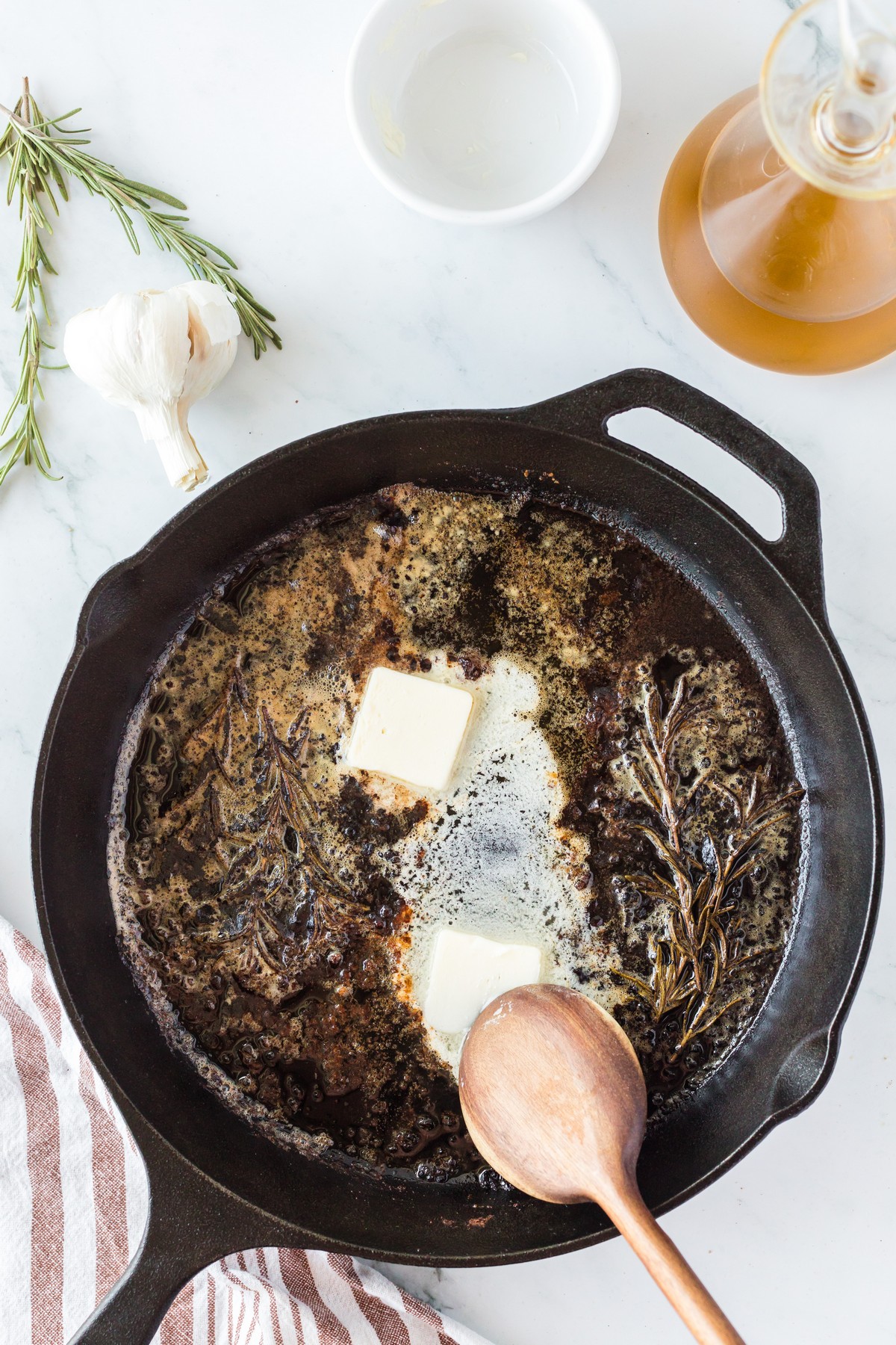 making pan sauce for pork tenderloin