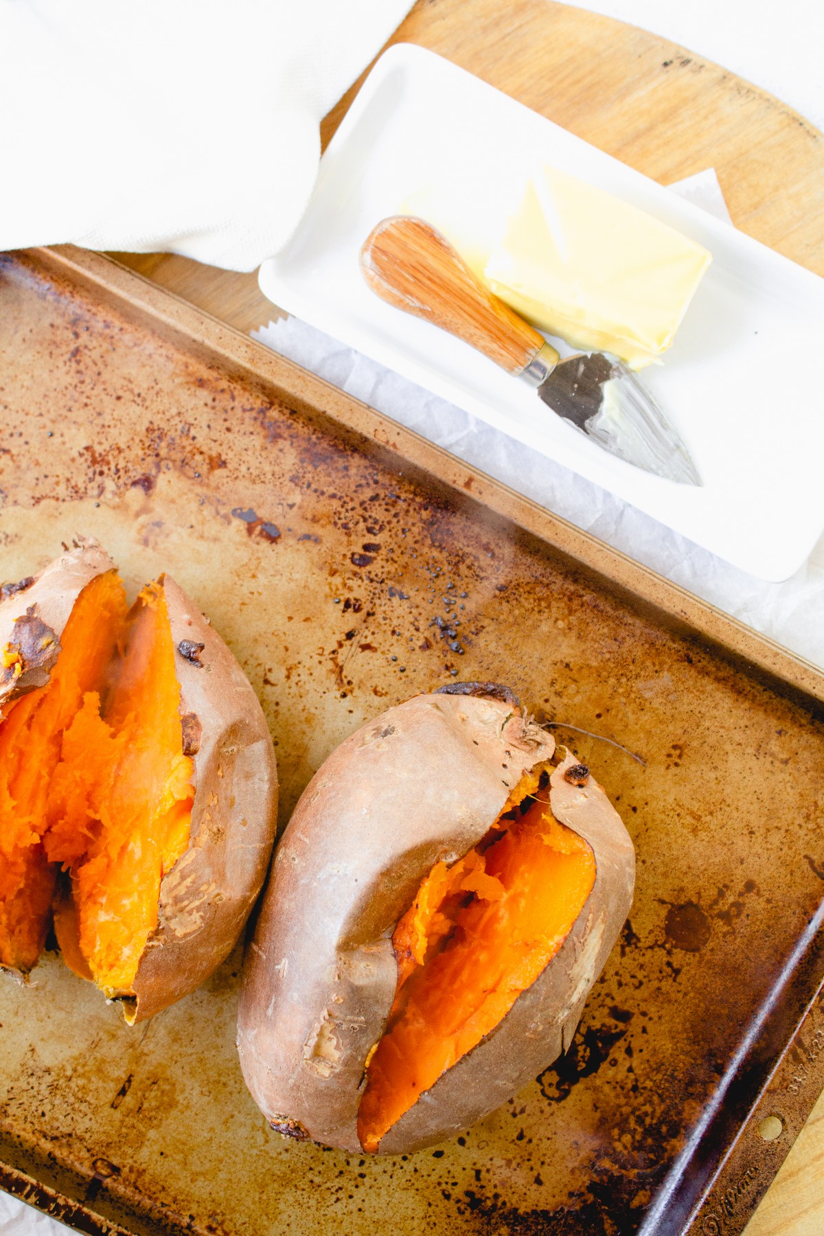 split sweet potatoes