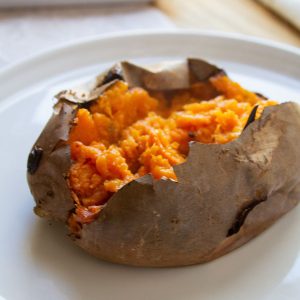 cooked air fryer sweet potato