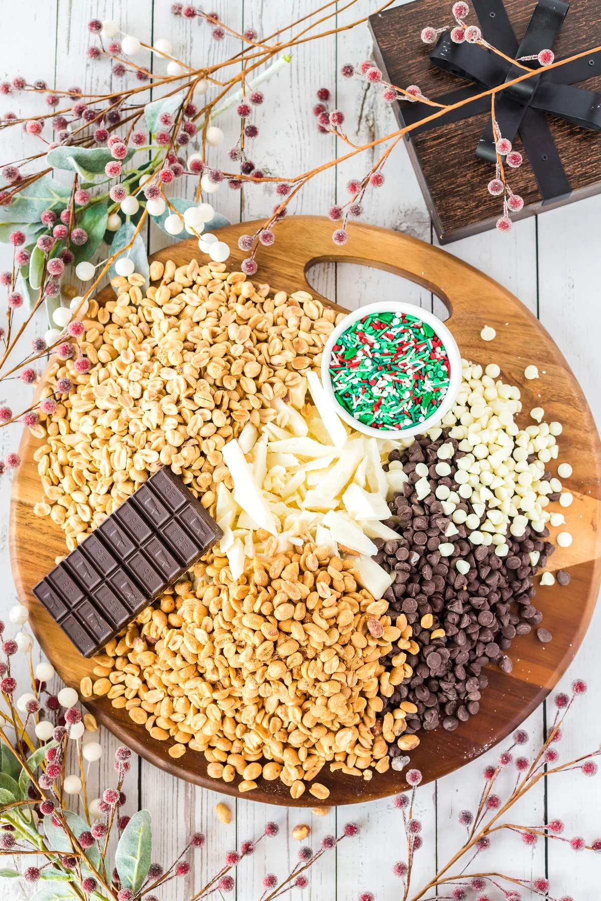 ingredients for chocolate almond bark