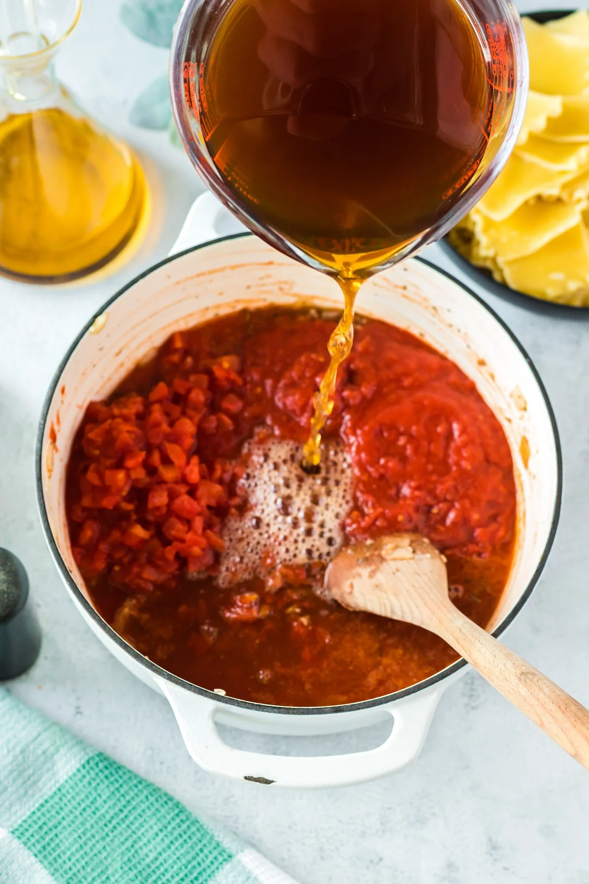 ingredients for lasagna soup