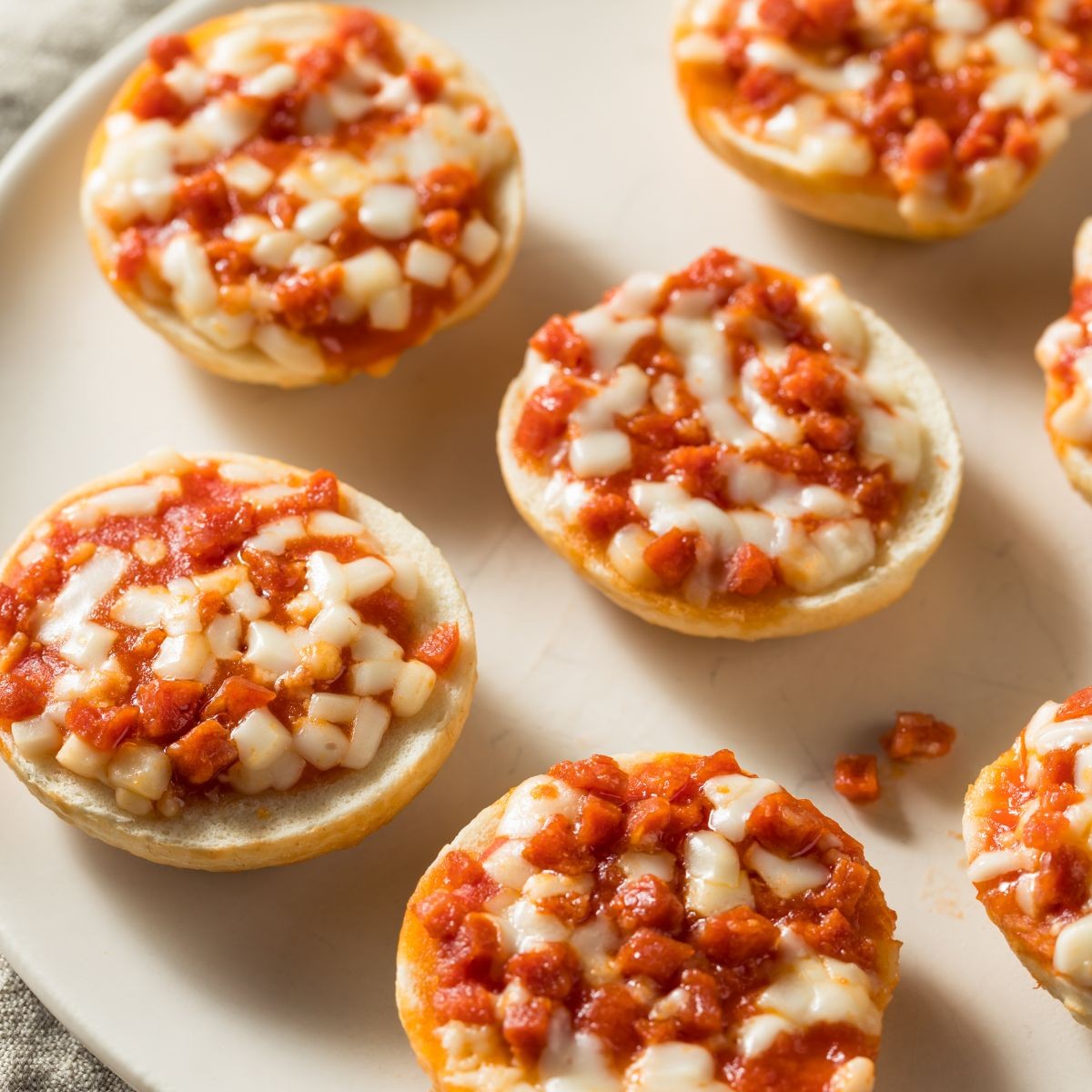 frozen bagel bites on plate