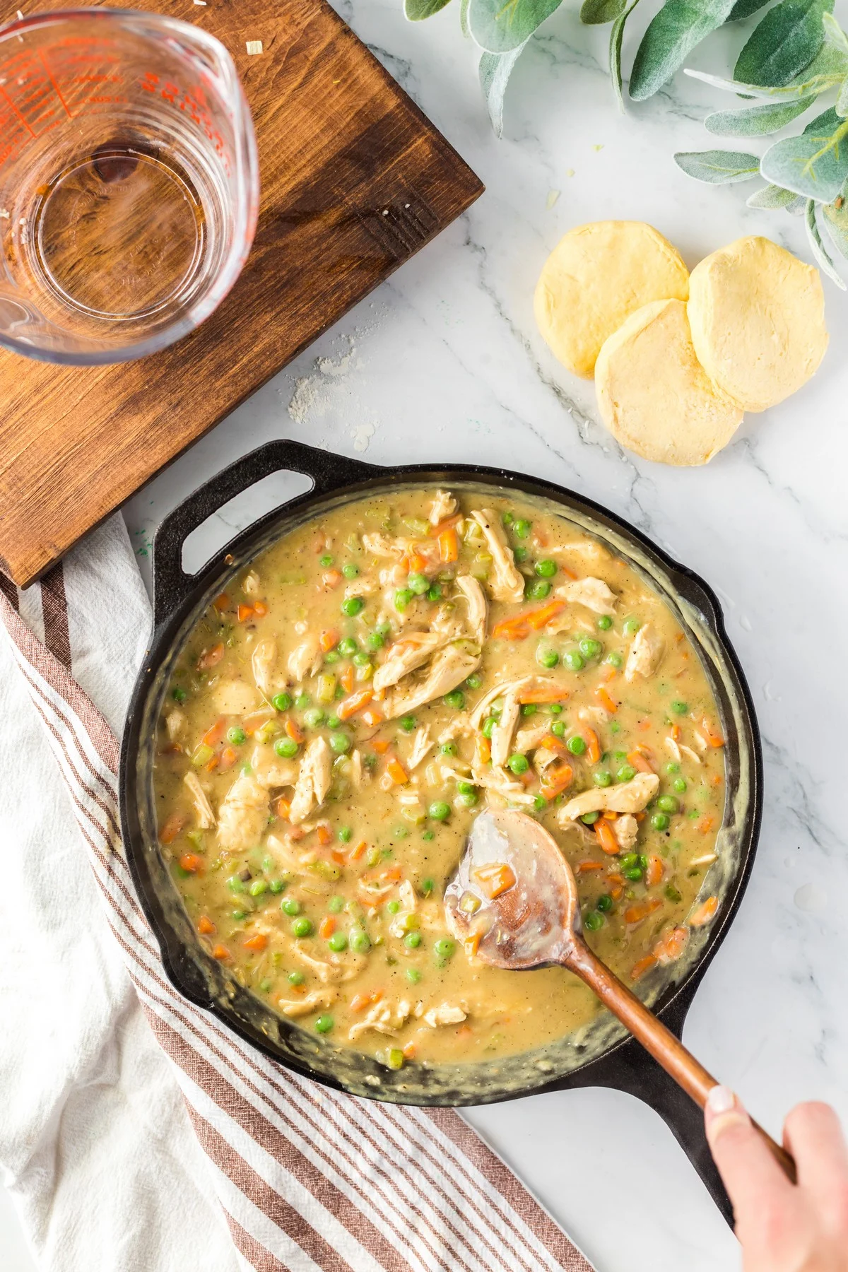 finishing chicken pot pie filling