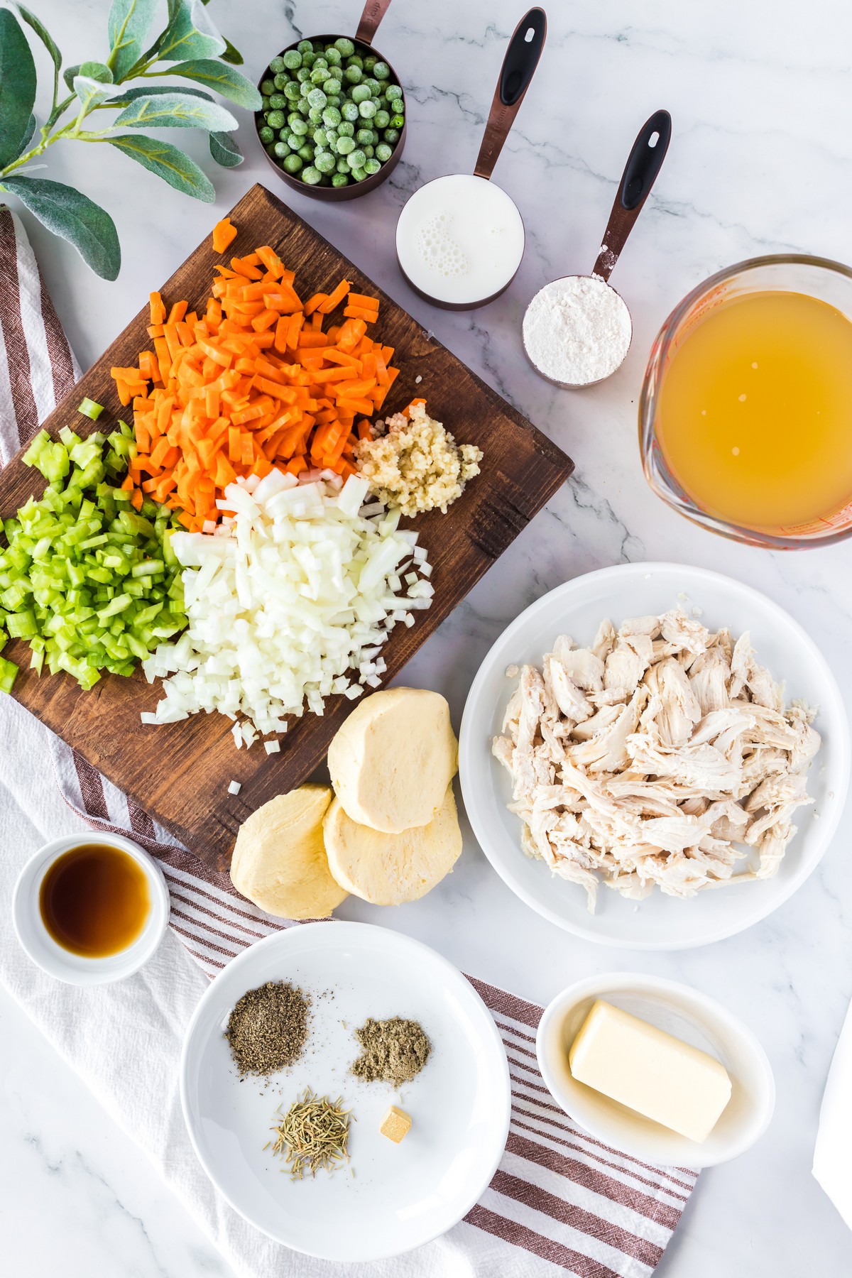 ingredients for turkey pot pie