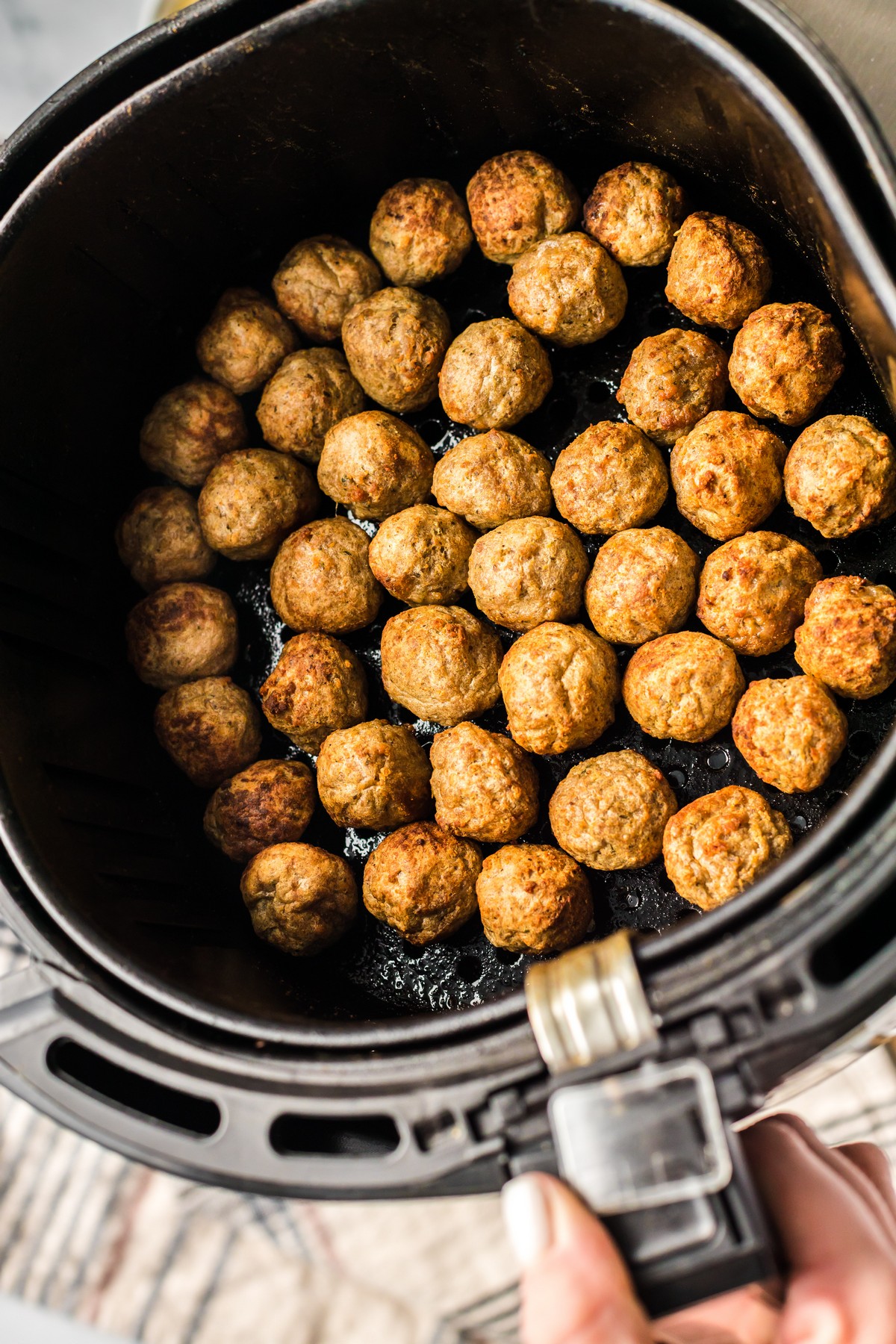 crispy air fried meatballs