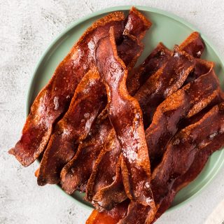 turkey bacon on plate