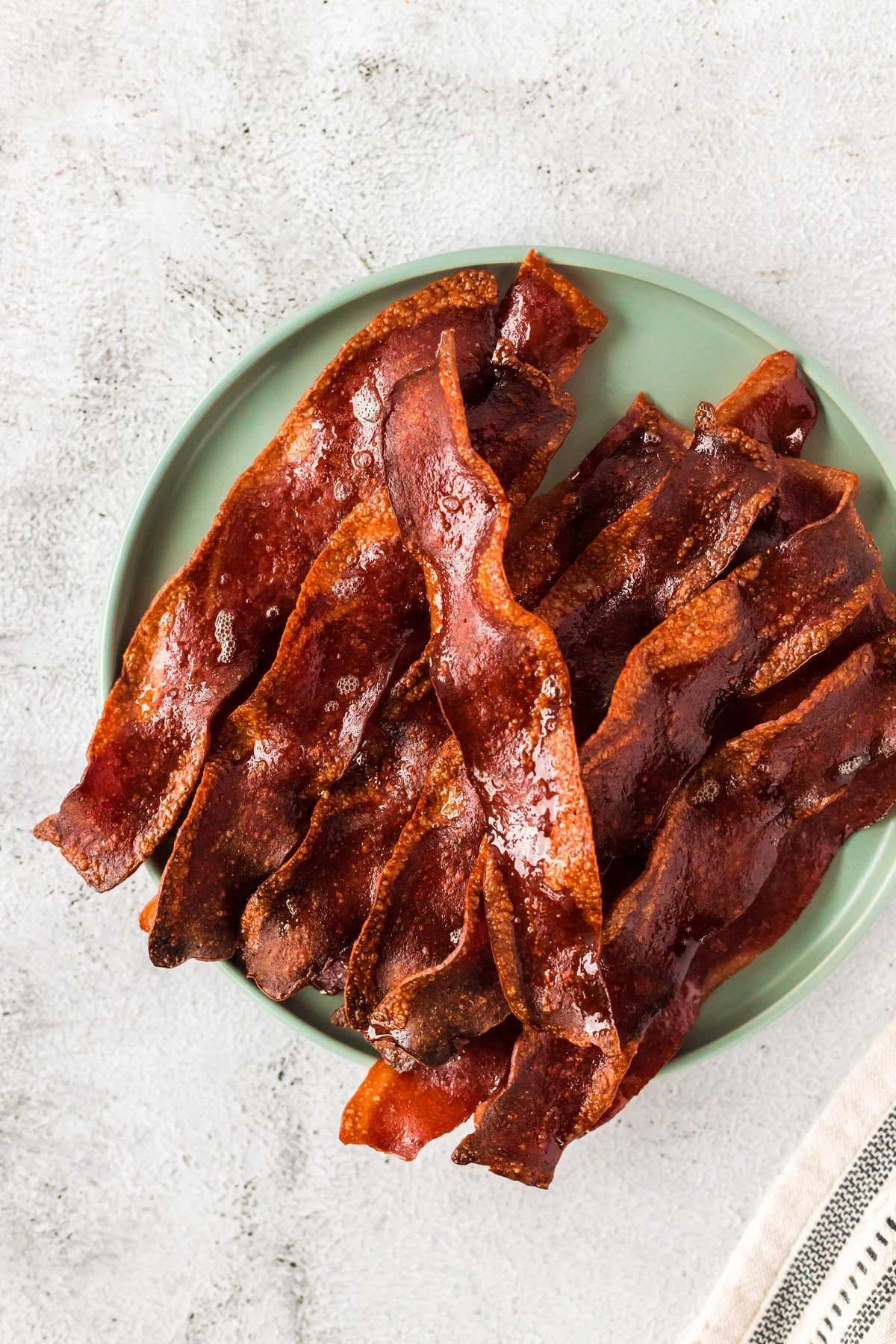 turkey bacon on plate
