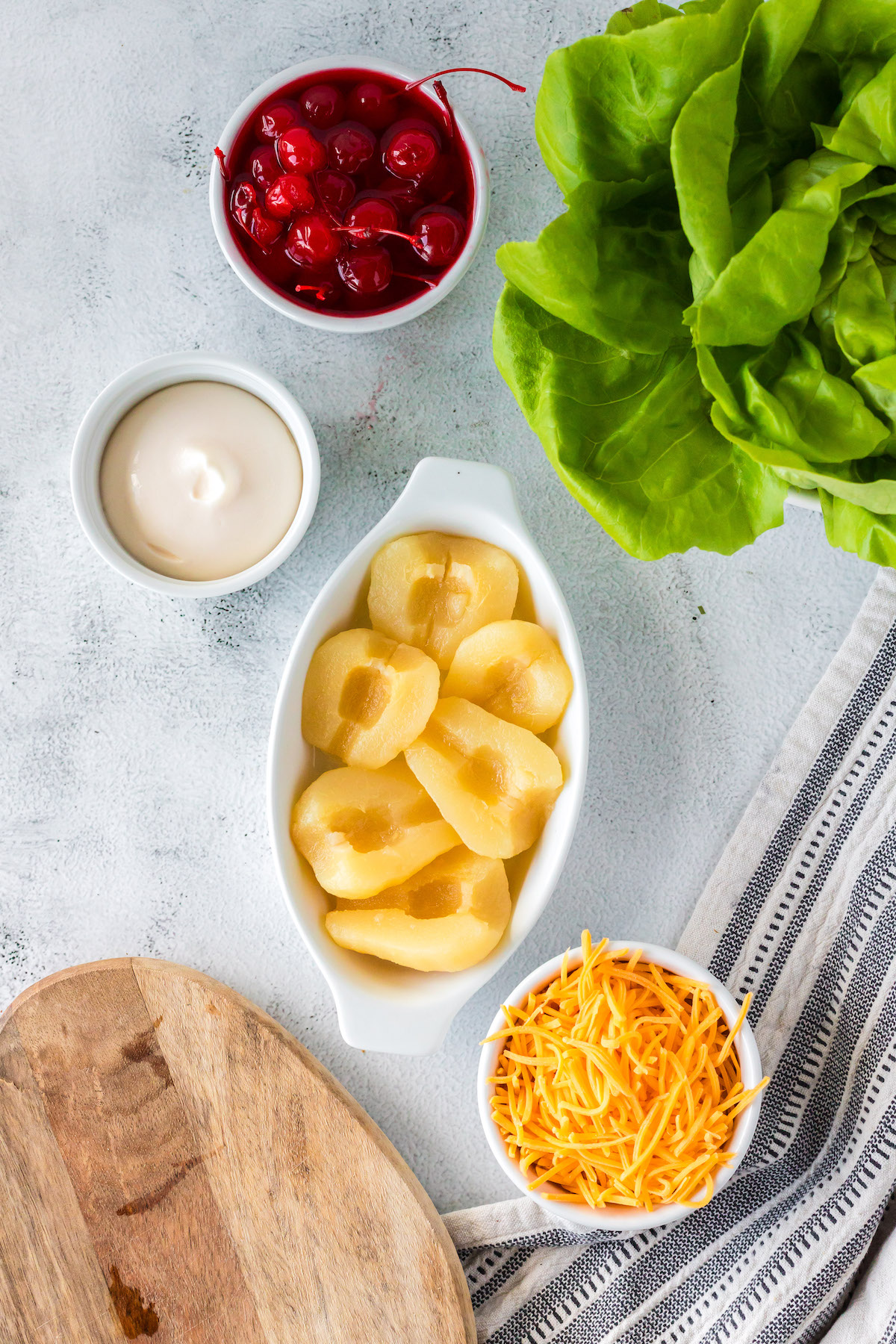 ingredients for southern pear salad