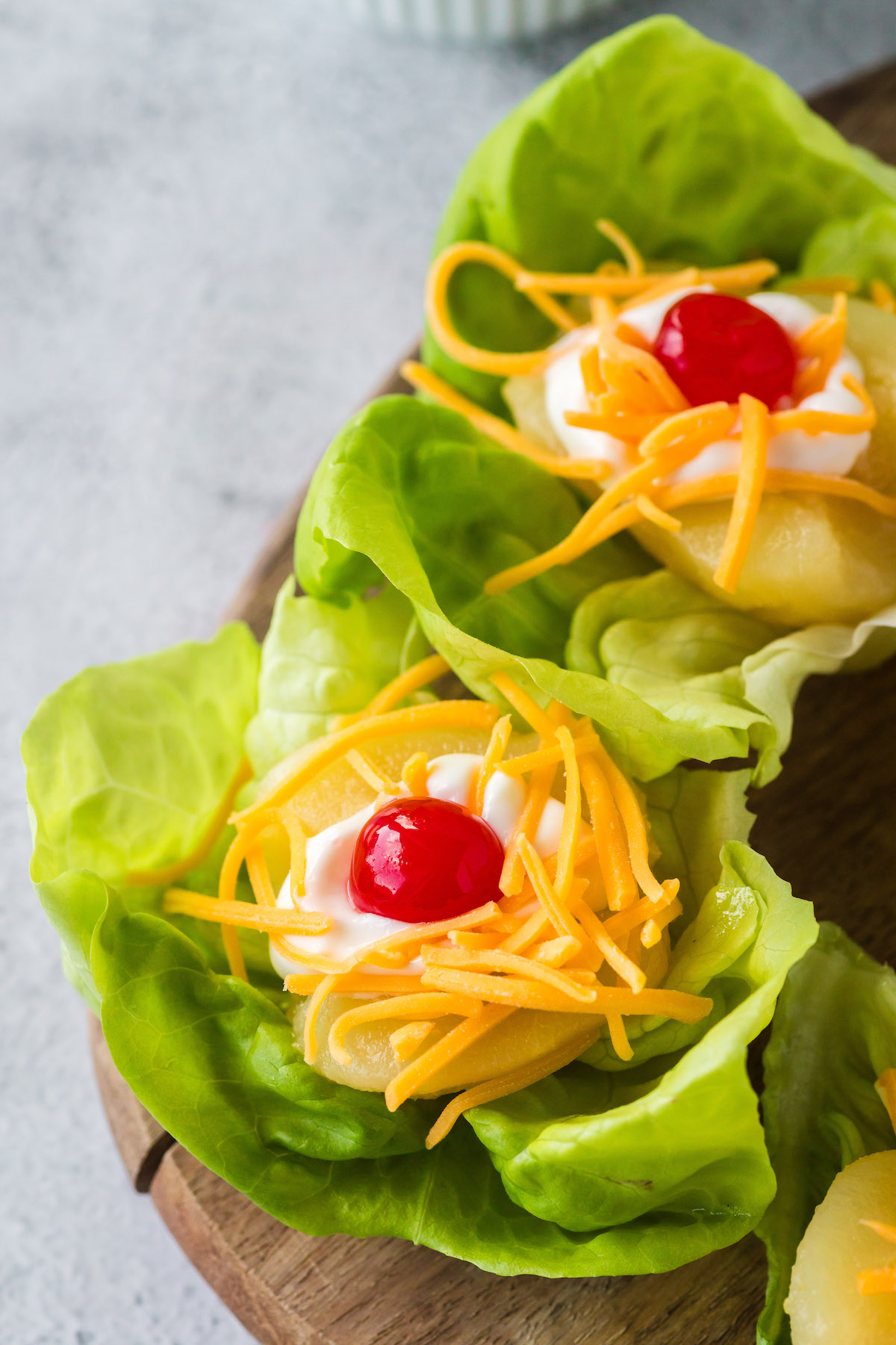 Pear salad on butter lettuce