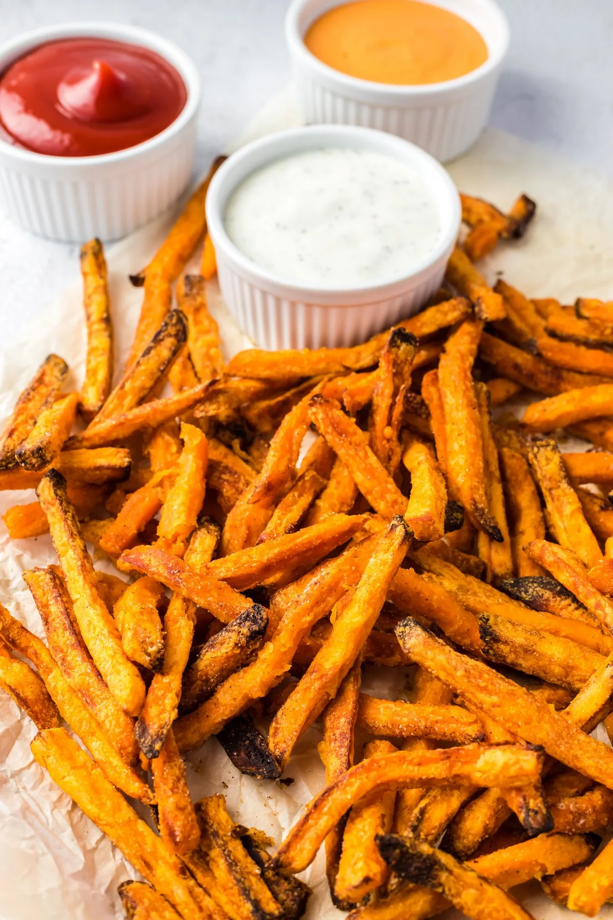 crispy sweet potato fries in the air fryer