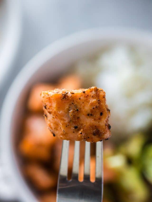 air fryer salmon bite