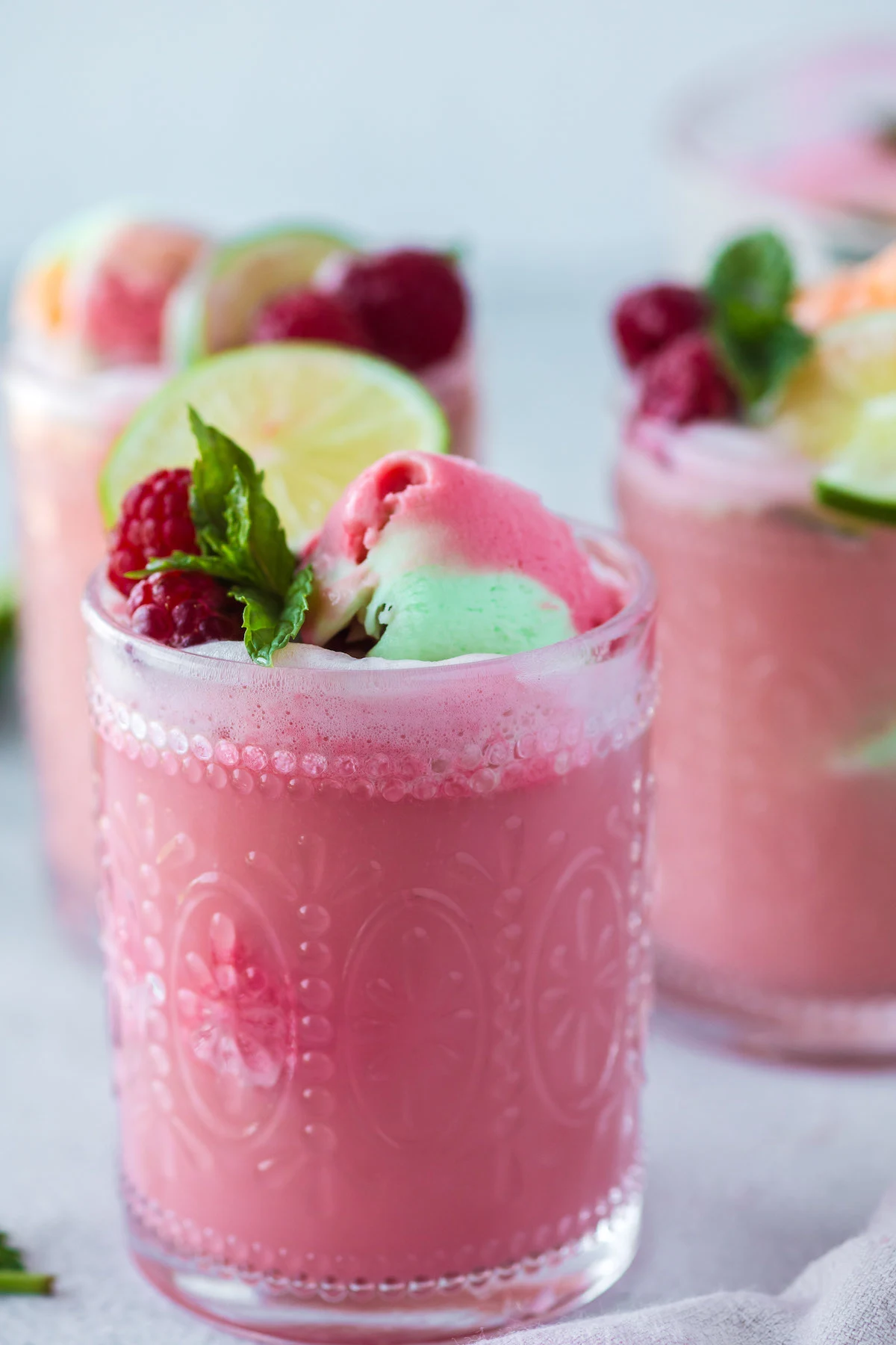 sherbet punch in glass jars