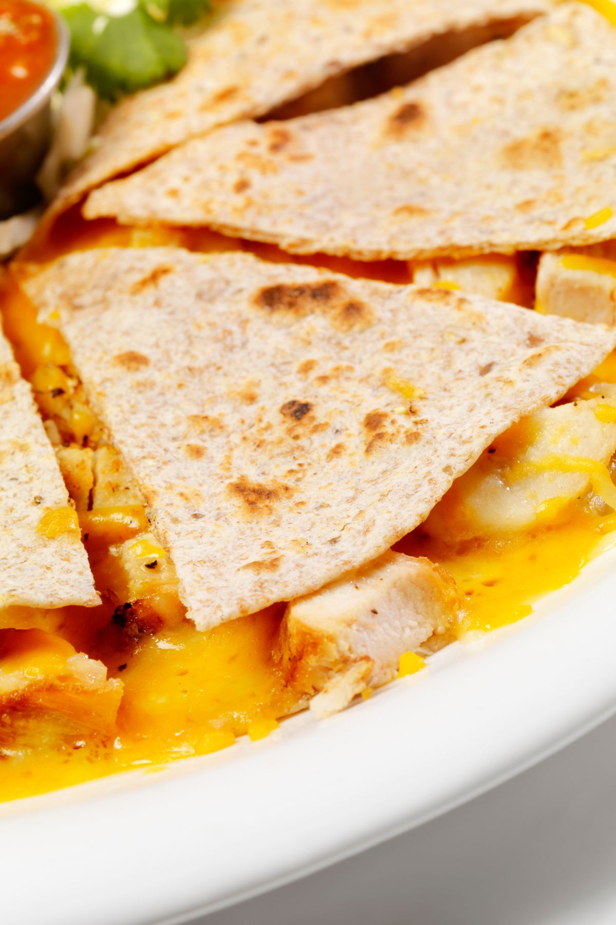 chicken and cheese quesadilla