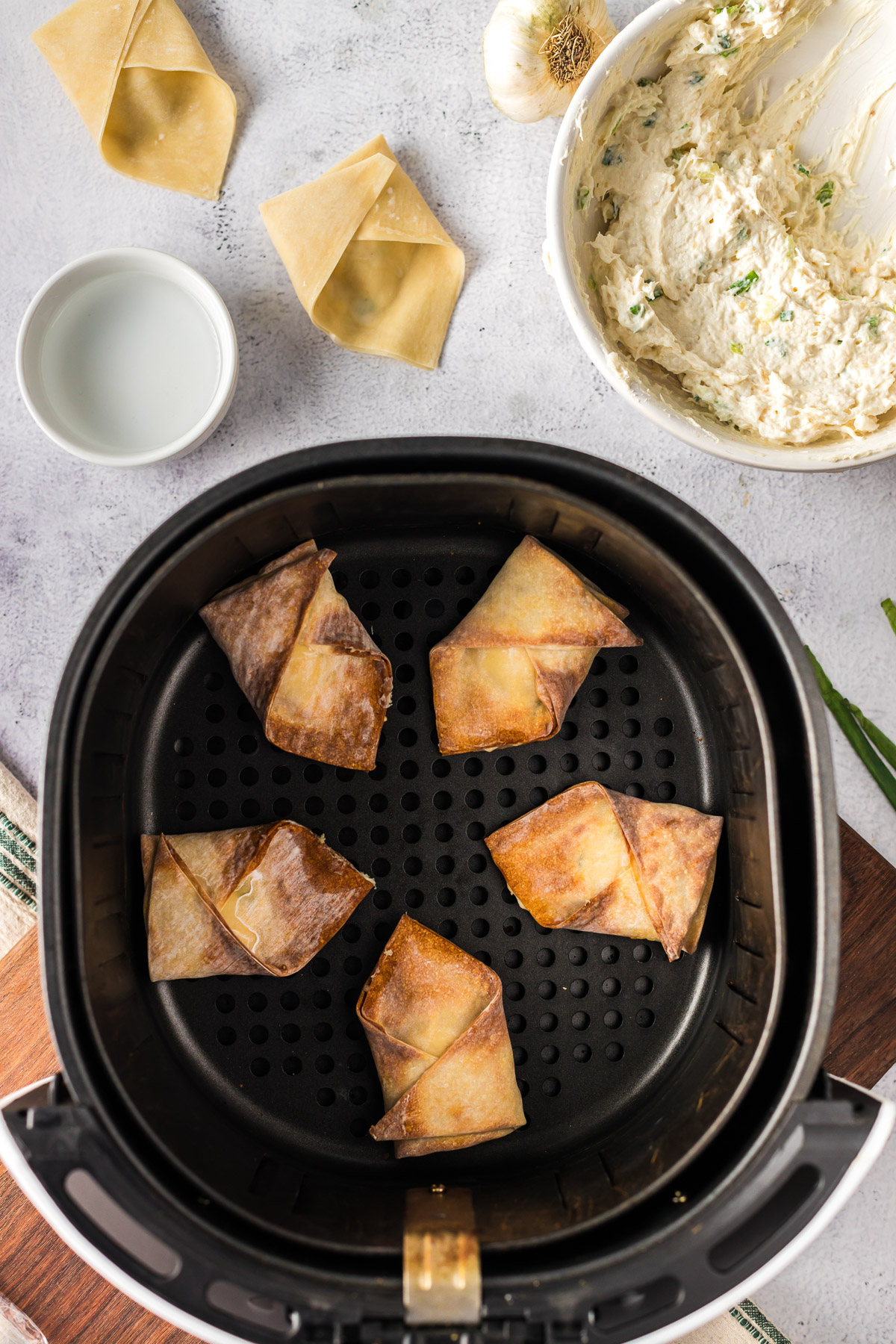 air fried crab rangoon in air fryer