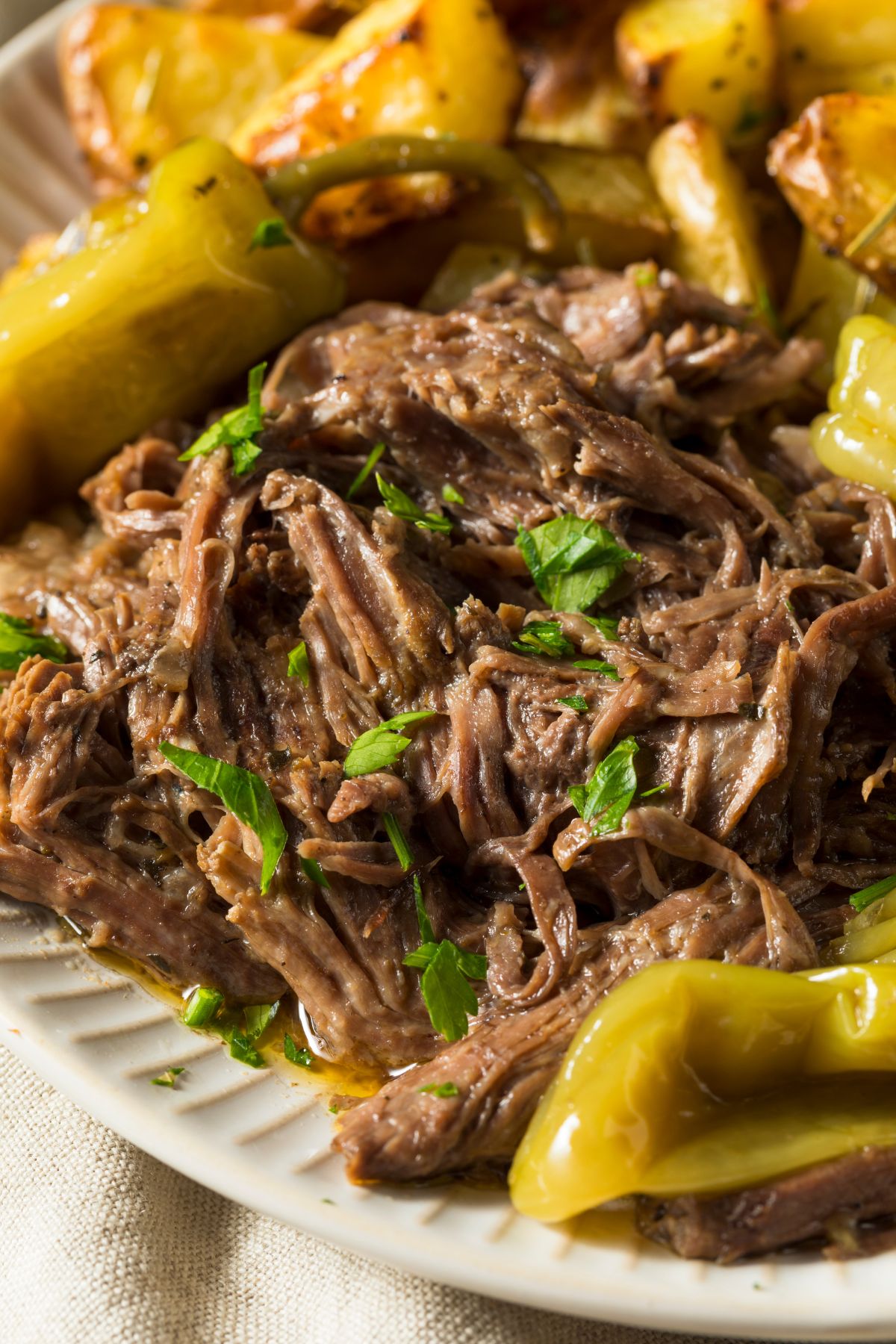 tender shredded Mississippi pot roast