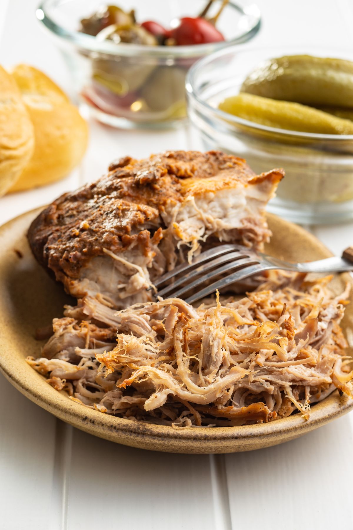 shredded pulled pork tenderloin from the crock pot