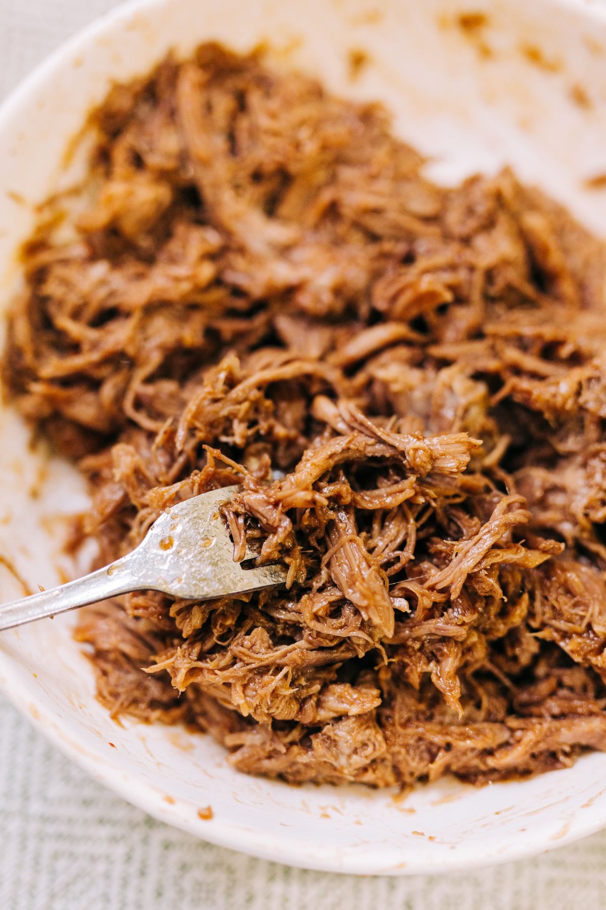 pulled pork tenderloin on platter