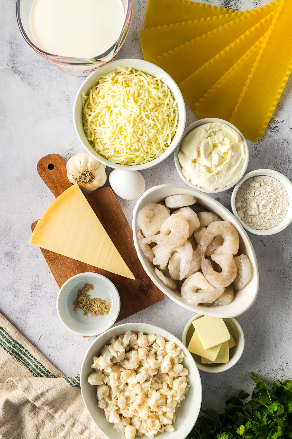 ingredients for crab bake