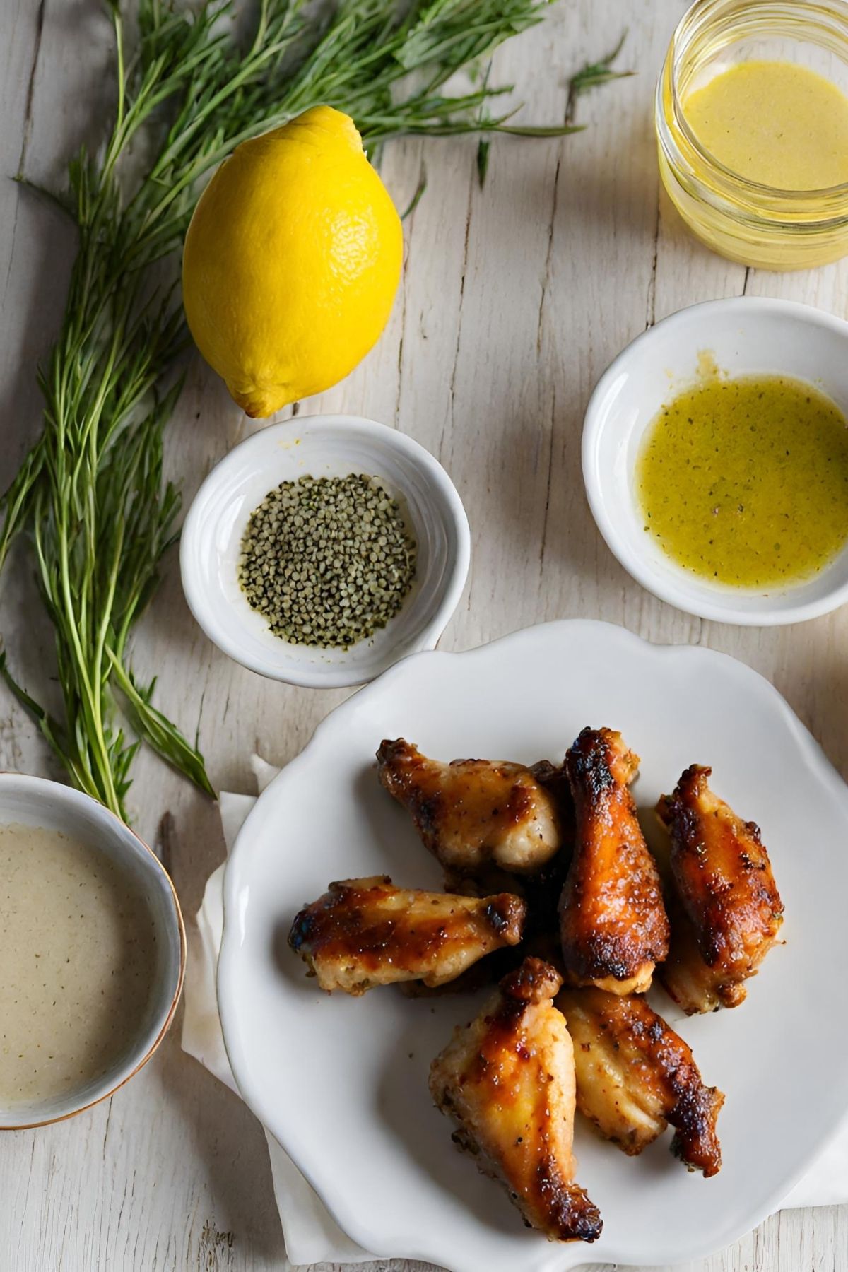 ingredients for lemon pepper sauce for wings